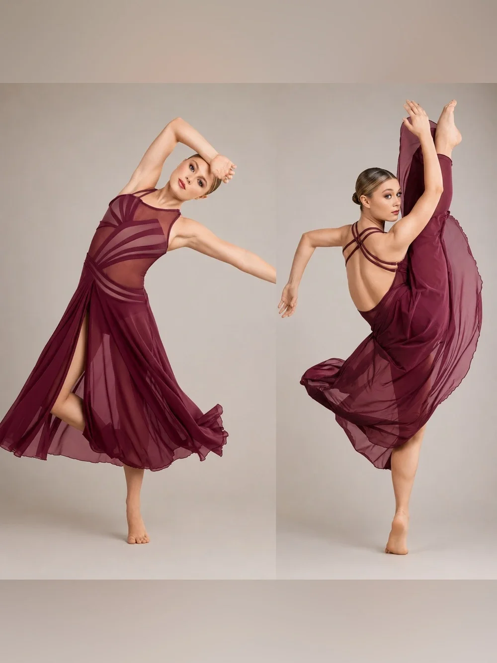 Tenth House solo lyrical 2 Die 4 Dance costume INCLINATION TD25459 Burgundy SA